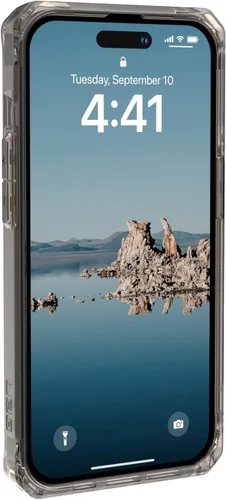 Vista 4 de URBAN ARMOR GEAR UAG - Funda diseñada para iPhone 14 Pro, color gris ceniza de 6.1 pulgadas, imán integrado compatible con carga MagSafe, ligera
