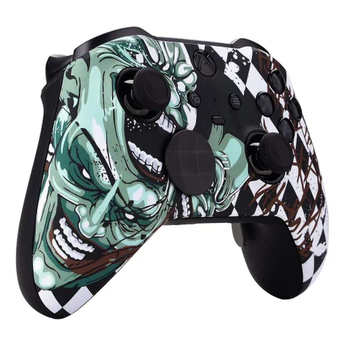 Vista 2 de Mask" UN-MODDED Custom Controller compatible with XBOX ONE ELITE Series 2 Soft Touch Finish