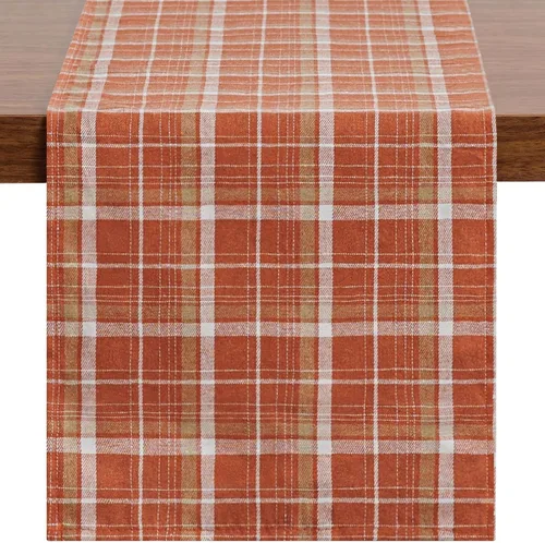 Vista 10 de Softalker Camino de mesa de tartán de Navidad a cuadros, color verde, resistente a las manchas, lavable, decoración de mesa de invierno para Verde