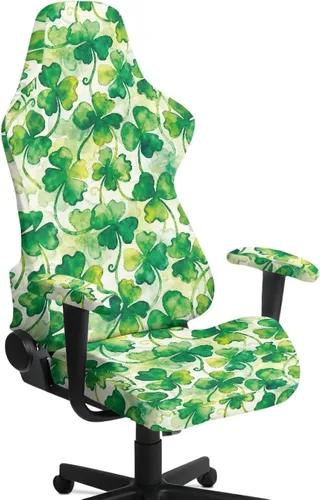 Vista 25 de Suobstales Aztec Leopard American Tribal Pattern Gaming Chair Cover Stretch Slipcover with Armrest Covers, Washable Elastic Protector Universal