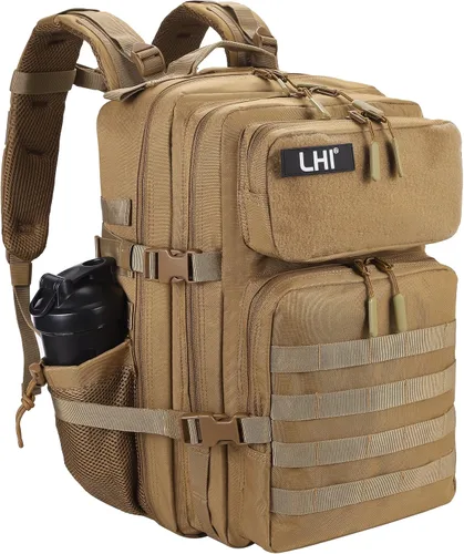 Vista 18 de LHI Mochila Táctica Militar para Hombres y Mujeres 45L Ejército 3 Días Mochila de Asalto Bolsa Mochila Grande con Sistema Molle