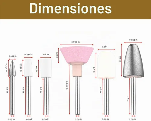 Vista 3 de 6 unidades de repuesto para limas de uñas compatibles con kit de uñas Finish Touch Flawless