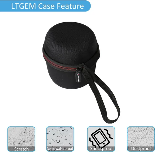 Vista 6 de LTGEM - Funda compatible con Ultimate Ears WONDERBOOM 4 / Play / 3/2 altavoz portátil impermeable, color negro