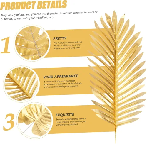 Vista 2 de Hojas de simulación 20 piezas de hojas de Monstera artificiales para decoración interior y exterior arreglo floral