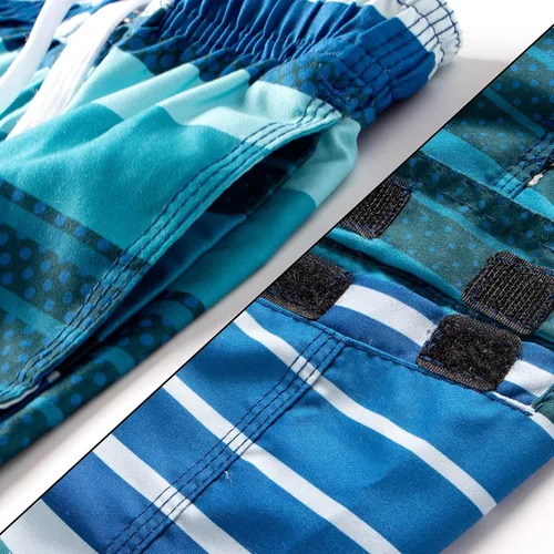 Vista 5 de Sloosh Traje de baño para niños, de secado rápido, con cordón UPF 50+, pantalones cortos de playa para niños, pantalones cortos de playa, pantalones