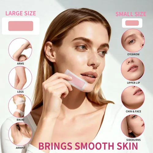 Vista 5 de 60 tiras de cera - Kit de depilación facial de 40 y 20 cuerpos