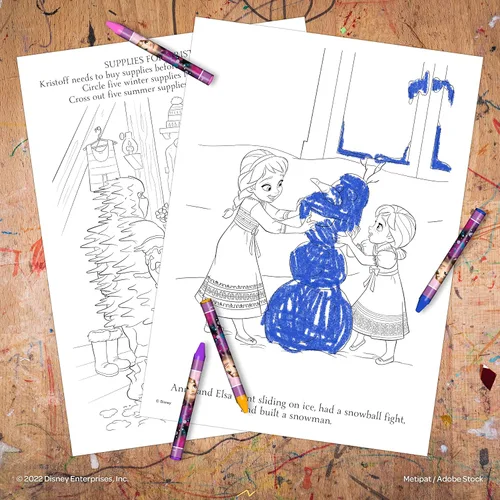 Vista 4 de Disney Frozen 48 unidades de crayones en caja Tuck