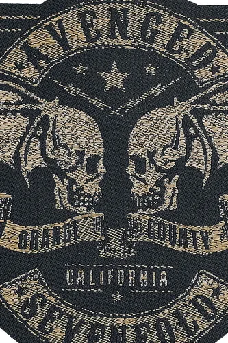 Vista 2 de Avenged Sevenfold Parche cosido con apliques metálicos troquelados "Orange County California