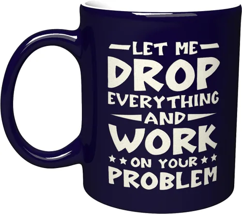 Vista 23 de NM NEXTMUG Taza de cerámica grabada - Of Course I'm Right, I'm Bob - Divertida taza de café de regalo de sarcasmo para amigos, compañeros de clase