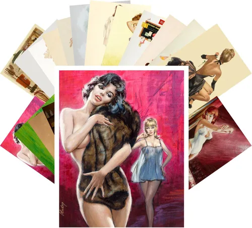 Vista 17 de PIXILUV Pinup Postal Pack 24pcs Vintage Pinup Sexy Girls Classic Sexy Girls