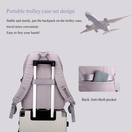 Vista 5 de YJMKOI Mochila Kawaii para niña con bonito colgante de muñeca de peluche, bonita mochila escolar primaria, mochila estética para niñas adolescentes