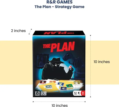 Vista 4 de R&R Games The Plan, juego de cartas estratégico, juego de cartas de atraco, juegos familiares para niños y adultos, tiempo de juego rápido