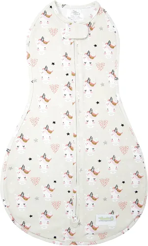 Vista 38 de Woombie Original Pink Blush Chevron One-Step manta de bebé, Pink Blush