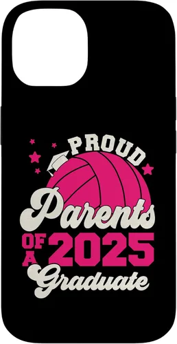 Vista 4 de iPhone 16 Parents of a 2025 Graduate Senior Graduation Volleyball Case