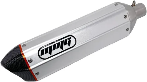 Vista 2 de MMG - Silenciador con sistema de escape, GY6 125cc/150cc, plateado metálico