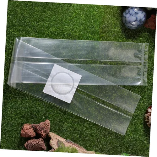 Vista 5 de 20 bolsas de cultivo de hongos 19.8 pulgadas de largo x 3 (anchas) bolsas de engorde hongos sellables/para cultivo de sustratos