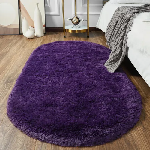 Vista 10 de Softlife Alfombras Esponjosas para Dormitorio, Alfombra de Área Peluda Bonita para Niñas y Niños Habitación de Bebé Decoración del Hogar, 2 x 5 Pies