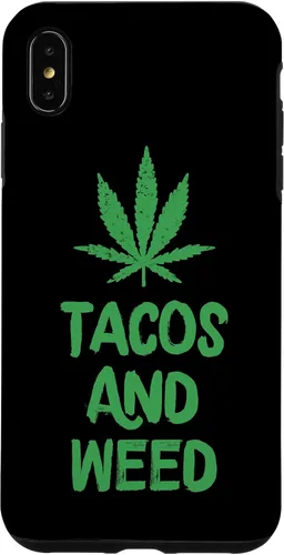 Vista 11 de Carcasa divertida para iPhone 16 Tacos y marihuana de marihuana envejecida