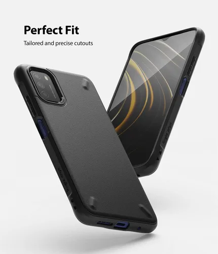 Vista 3 de Ringke Onyx - Funda compatible con Xiaomi Poco M3, resistente y resistente, reforzada, a prueba de golpes, TPU Grip Funda para teléfono - Negro