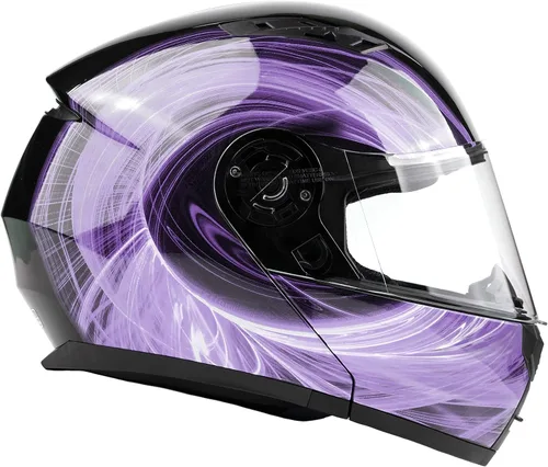 Vista 15 de Casco de motocicleta modular para adultos DOT con anteojos de sol retráctiles de cara completa abatibles Typhoon TH158