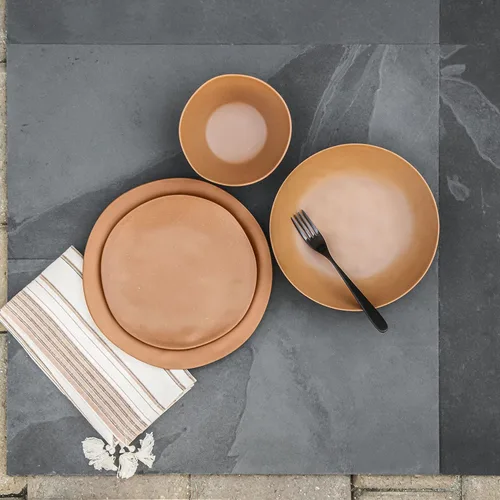 Vista 3 de Planta Low Bowl - Terracota mate - 9" - Juego de 6