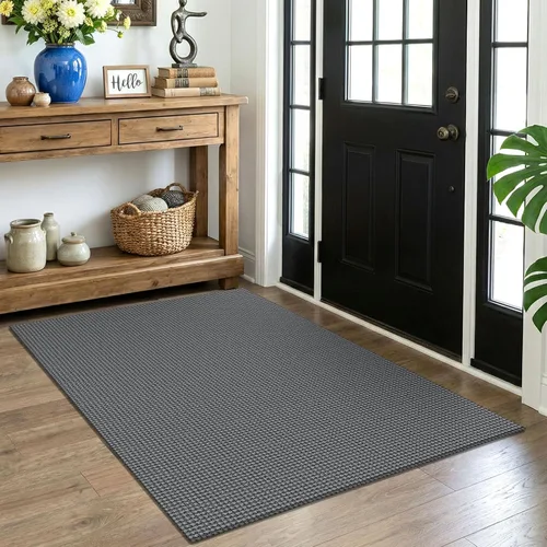 Vista 149 de EARTHALL Alfombra tejida de 2 x 3 pies, lavable para entrada, alfombra trenzada antideslizante, alfombra para puerta interior y exterior, alfombra