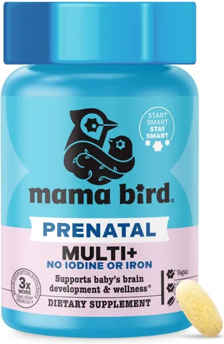 Vista 10 de Best Nest Wellness Mama Bird - Gomitas prenatales Multi+ (30 porciones) Multivitamínico sin hierro - Sabor a fresa - Metilfolato - Salud del cerebro