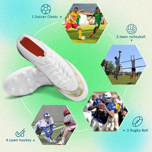 Vista 7 de Tacos de fútbol para hombre y mujer, zapatos de fútbol al aire libre para niño grande AGFG