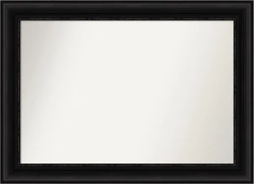 Vista 385 de Amanti Art Espejo personalizado, espejo de baño negro puente, espejo de pared o espejo de tocador de baño sobre el fregadero (26 x 26 pulgadas)