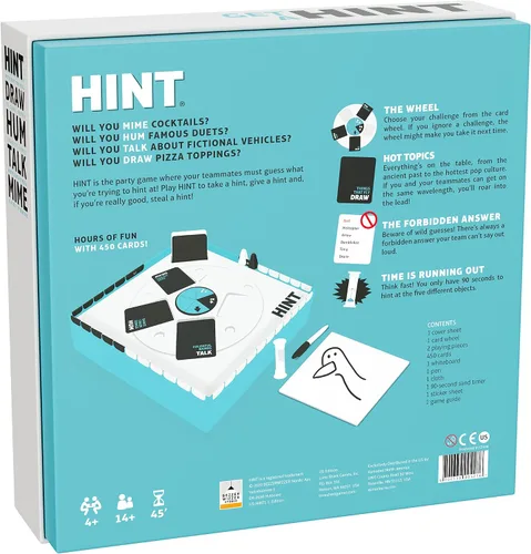 Vista 2 de Bezzerwizzer HINT - Juego de fiesta (edición estadounidense), un divertido y creativo juego de insinuaciones para horas de risa y entretenimiento.