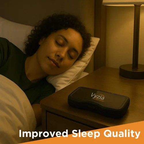 Vista 3 de Vyzia Lentes de bloqueo de luz azul con clip para dormir Se ajustan sobre anteojos recetados, lentes naranjas ayudan a reducir la fatiga ocular