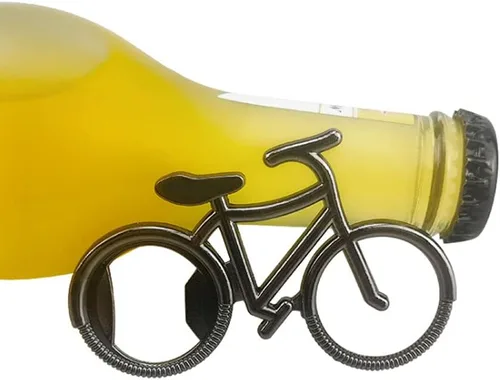Vista 4 de Lanebudd - Abridor de botellas de bicicleta con forma de bicicleta, llavero de metal para abrebotellas de cerveza, 8