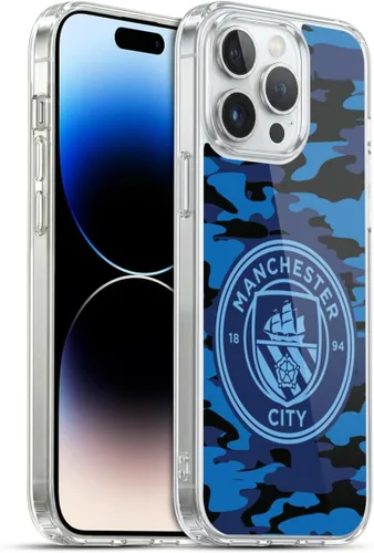 Vista 27 de Head Case Designs Funda de gel con licencia oficial del Manchester City Man City FC Blue Moon Badge Camou [protección de grado militar] compatible