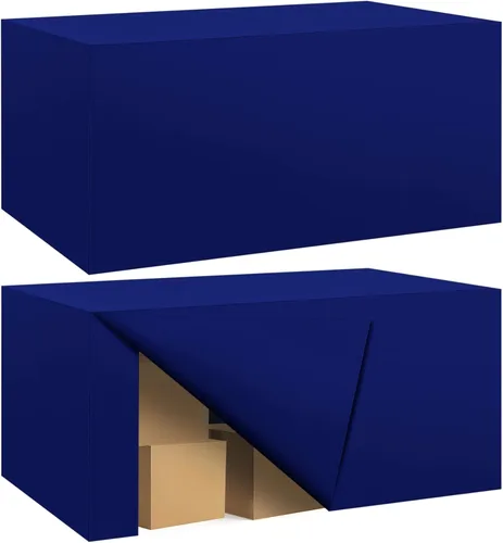 Vista 59 de Paquete de 2 manteles ajustados para mesa rectangular de 4 pies, 48 x 24 pulgadas, cubiertas de mesa verde manzana, tela de poliéster resistente al