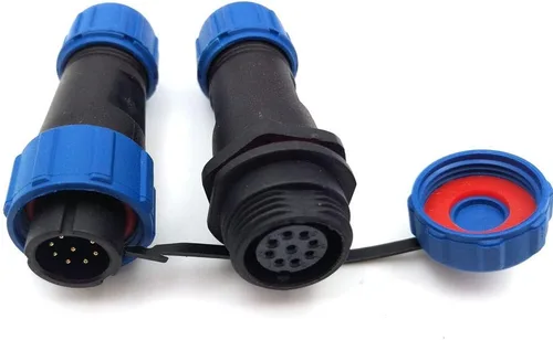 Vista 12 de SP13 2pin/3pin/4pin/5pin/6pin/7pin/9pin conector de cable de aviación, enchufe impermeable IP67, conector de equipo de luz LED