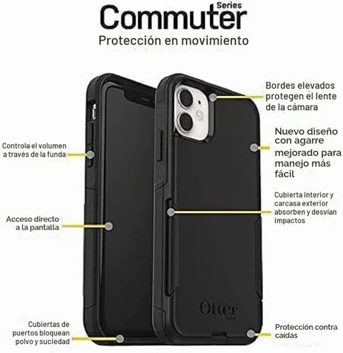 Vista 6 de OtterBox Commuter Series - Funda para iPhone 11 (solamente), embalaje al por menor (rayos cósmicos)