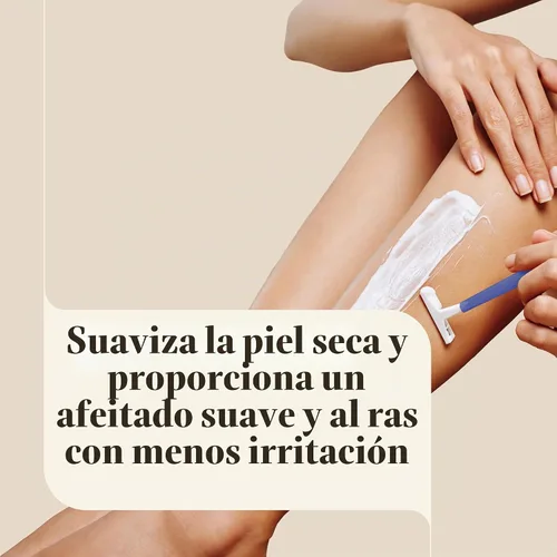 Vista 3 de Aveeno - Gel para afeitar terapéutico con avena y vitamina E, para ayudar a prevenir los golpes de la maquinilla de afeitar, calma la piel seca