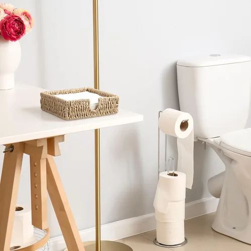 Vista 6 de Servilletero para mesa, servilleteros de cuerda de papel tejida para servilletas de papel, servilleteros de mimbre para mesa de cocina, decoración