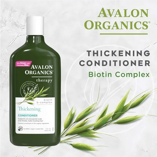 Vista 4 de Avalon Organics All Natural Biotin B-Complex - Acondicionador de terapia, 11 onzas líquidas