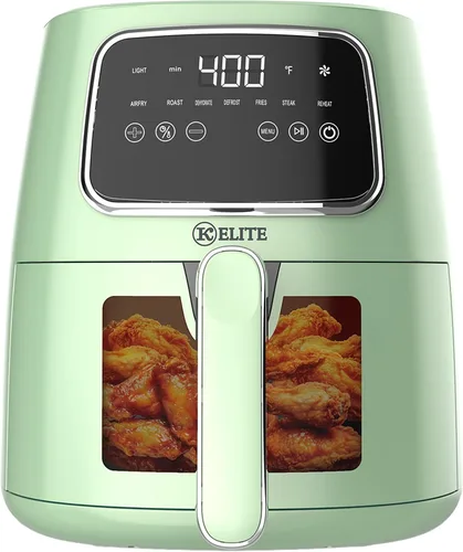 Vista 10 de Kitchen Elite - Freidora de aire compacta de 2.5 cuartos de galón, pequeña estufa de mostrador sin aceite con cesta antiadherente libre de PFAS