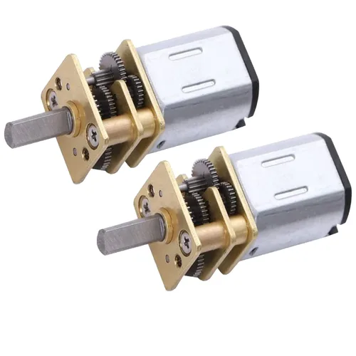 Vista 4 de N20 DC3V Mini Motor de engranajes metálicos 15RPM Reducción de velocidad Micro Motor de engranaje de metal Micro Motor 2PCS