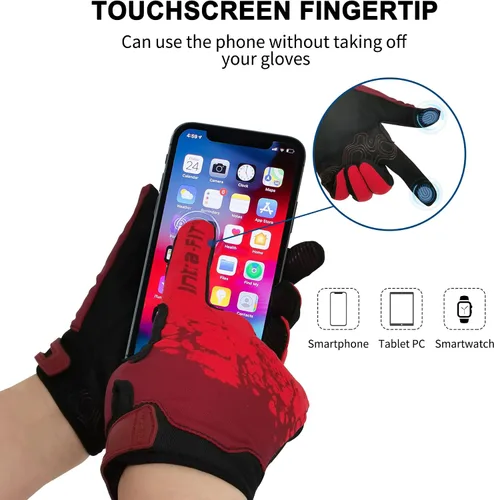 Vista 4 de Guantes de ciclismo para paseos cortos, guantes de correr, guantes de pesca, pantalla táctil, ligeros, elásticos, excelente agarre, para uso diario