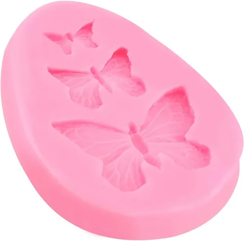 Vista 3 de Moldes de silicona con forma de mariposa para tartas de chocolate, herramienta de decoración para chocolate, dulces, gelatina, cubitos de hielo