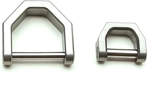 Vista 8 de Llavero de titanio en forma de D, llavero con grillete de tornillo, herramienta para llave de coche, hebilla D para llavero