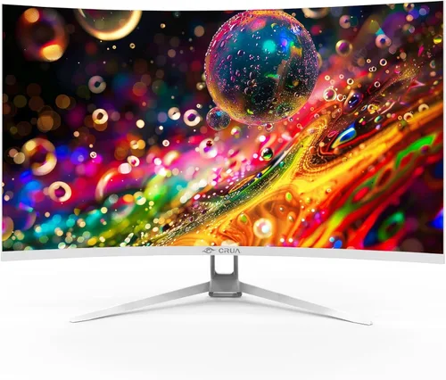 Vista 2 de CRUA Monitor curvo 4K UHD 60Hz de 32", 1500R, AMD FreeSync, altavoces