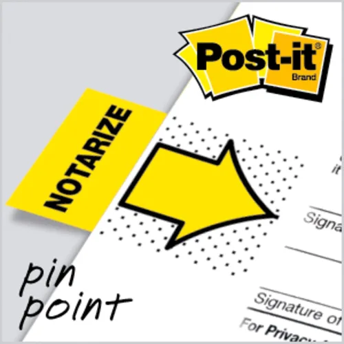Vista 5 de Notas autoadhesivas de Post-it Marcadores de página extraíbles para marcar documentos fiscales, inmobiliarios y legales