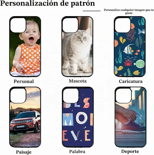 Vista 5 de Konohan 6 piezas de sublimación en blanco funda para teléfono imprimible para bricolaje, personalizable, prensa de calor, funda protectora de goma