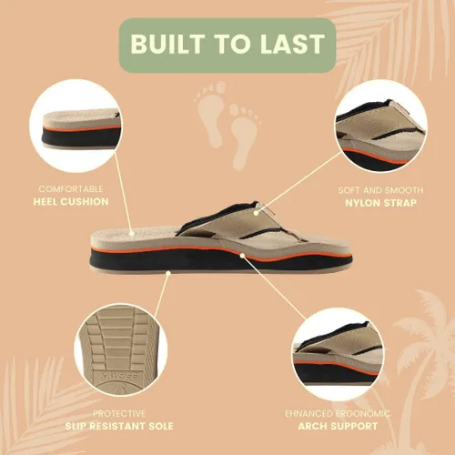 Vista 2 de Islander Sandalias Nomad para hombres y mujeres Sandalias de goma ergonómicas con soporte de arco y amortiguación suave pantuflas casuales