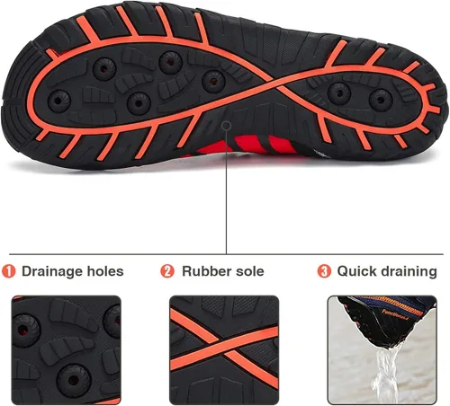 Vista 6 de Kararao Mens Womens Water Shoes Quick Dry Swim Shoes Beach Shoes Pool Surfing Aqua Sports