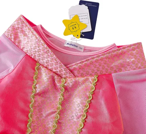 Vista 4 de Aoiviss Disfraz de princesa Aurora para dormir para niñas ropa de cosplay